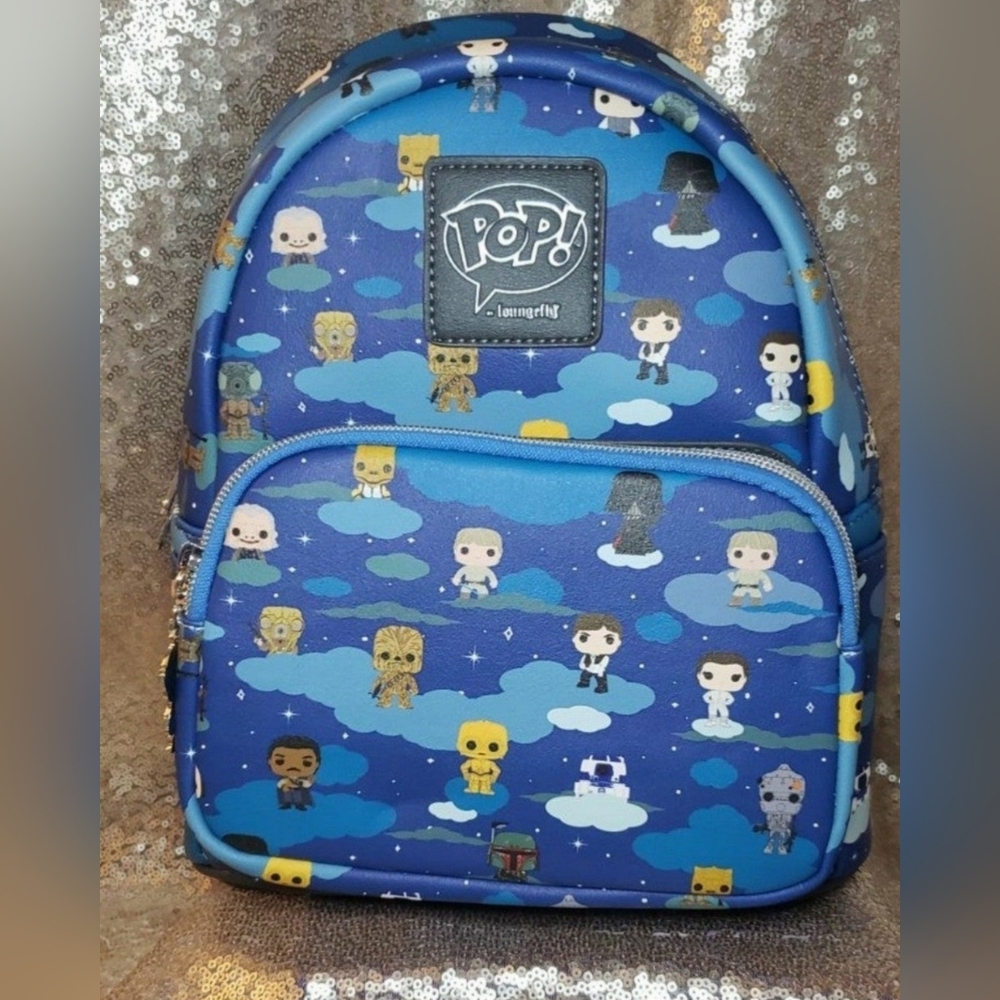 Loungefly Funko Pop Star Wars Celebration Mini Backpack NWT Han Chewy Vader R2D2